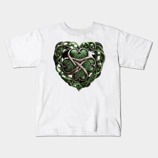 Ireland Shamrock into Heart Kids T-Shirt